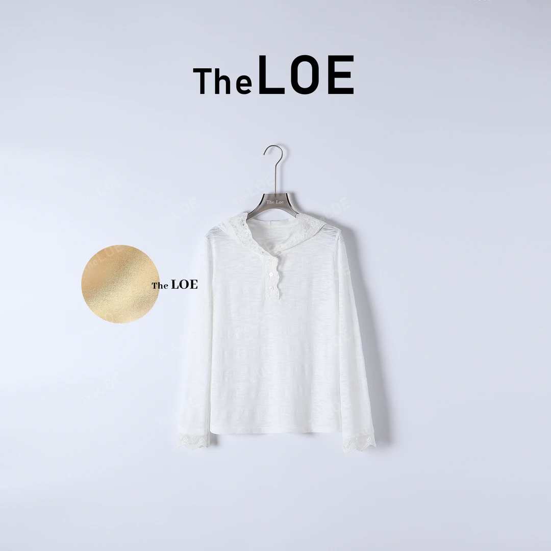 TheLOE/蕾丝小帽衫 百搭叠穿上衣#03.14T-G3955