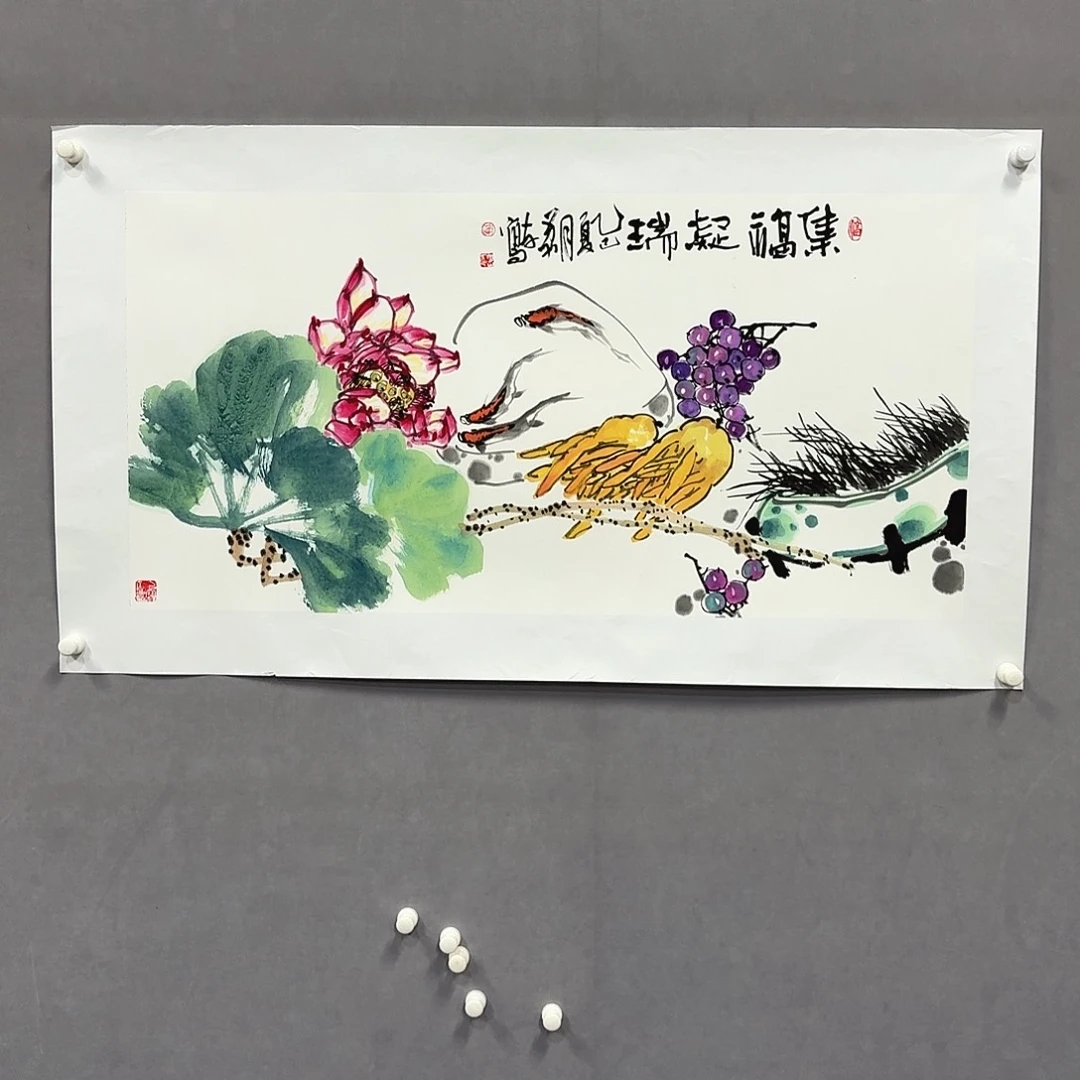 国画亲笔手绘放心去藏