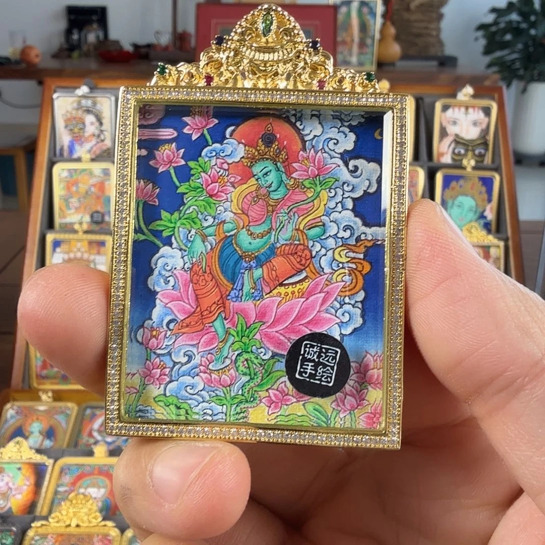 吊坠纽瓦力绿度母