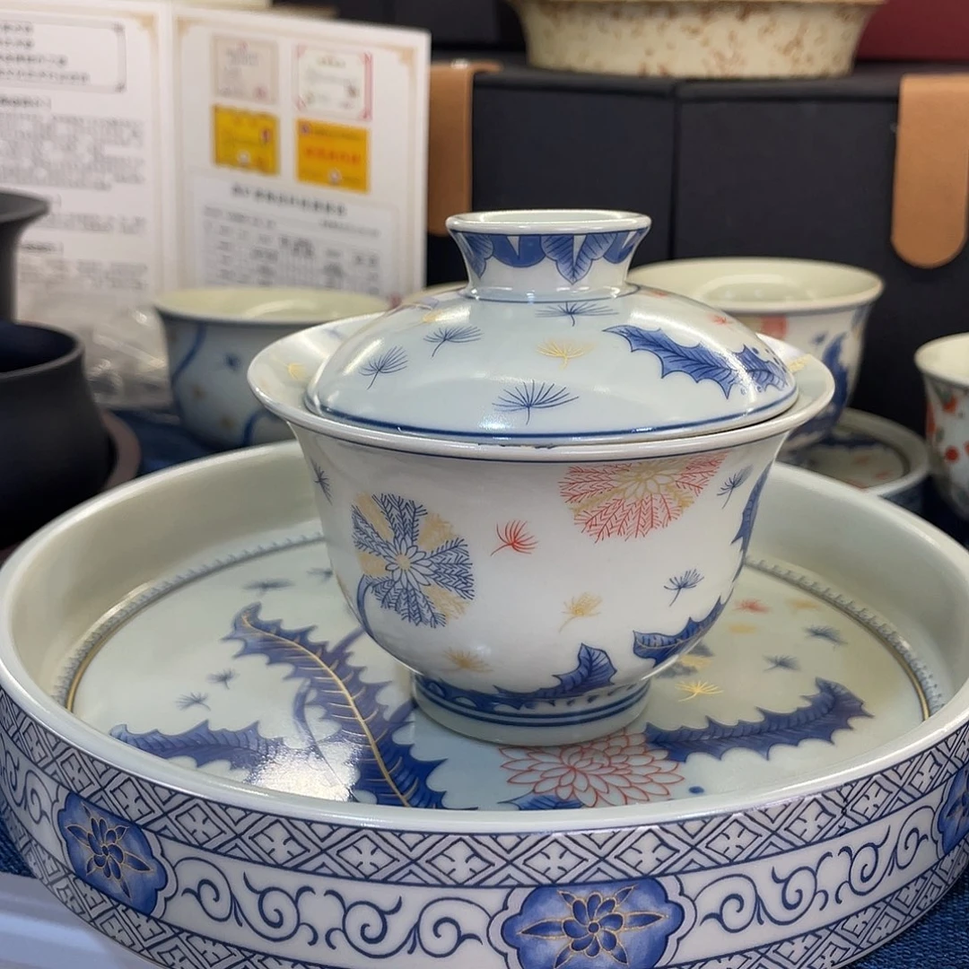 陶景德陶瓷盖碗茶具