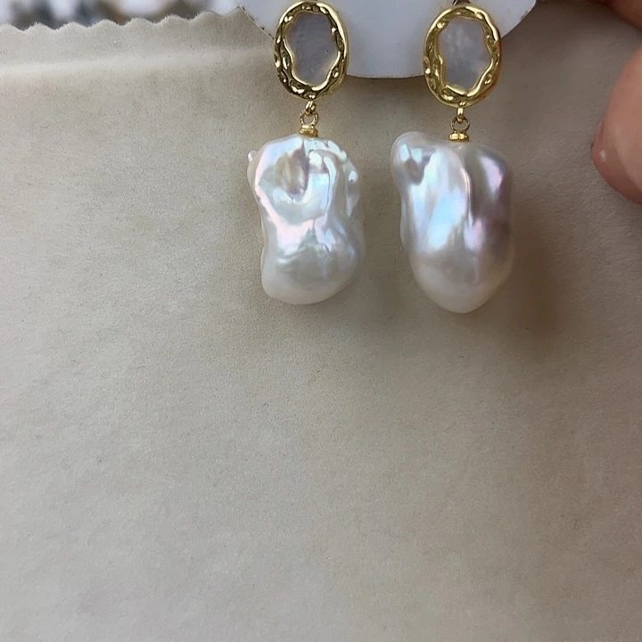 未镶嵌淡水珍珠耳饰咿***哟