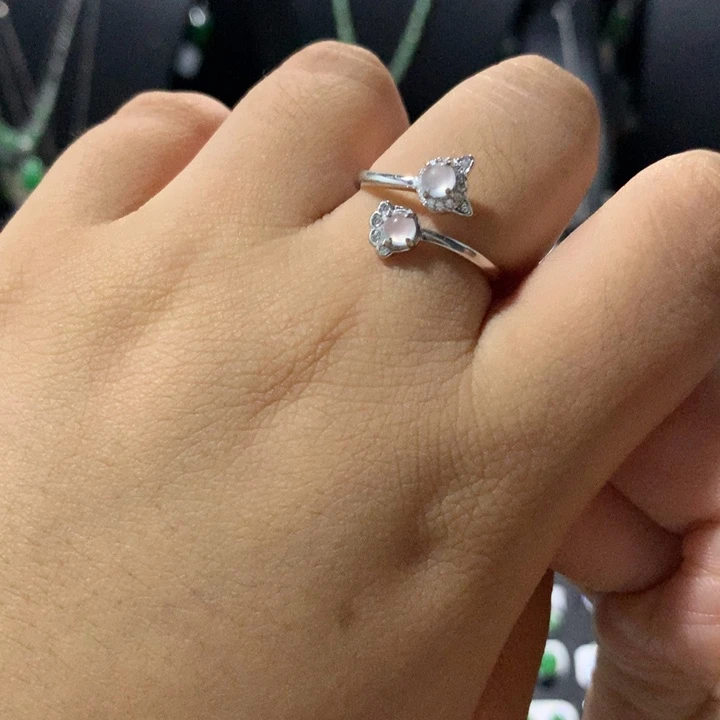 银S925镶嵌翡翠耳饰