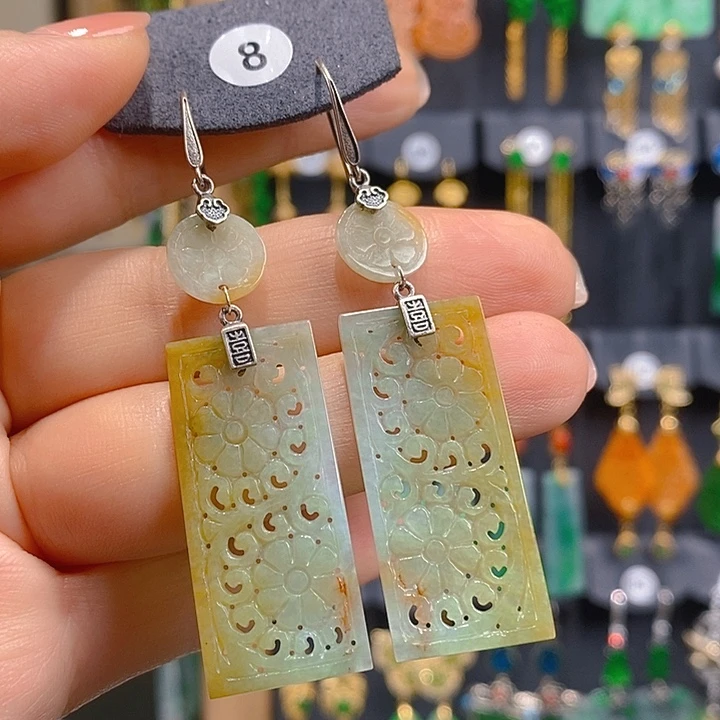 翡翠未镶嵌耳饰翡翠