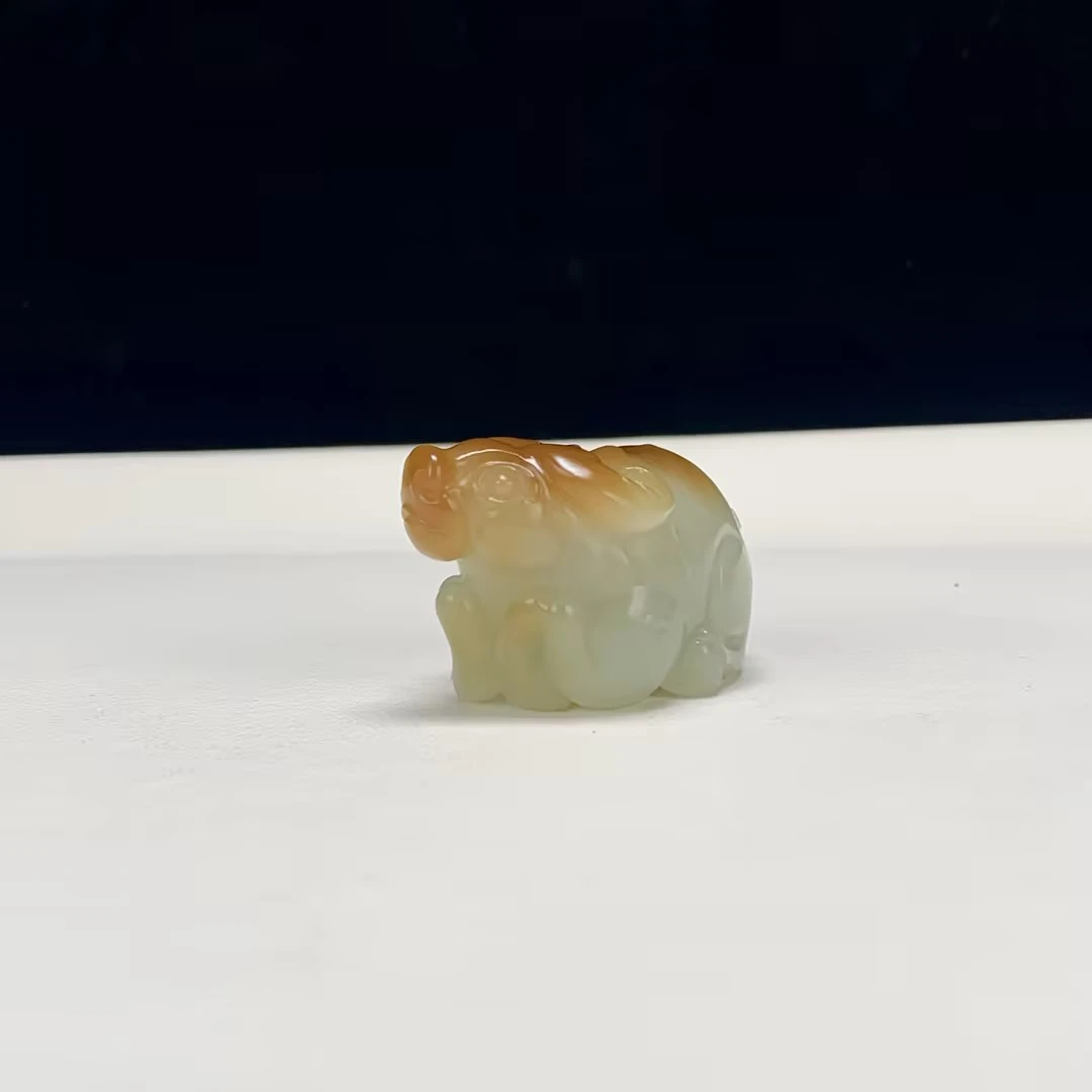 【豫人豫品】和田玉糖青手把牛转乾坤H159