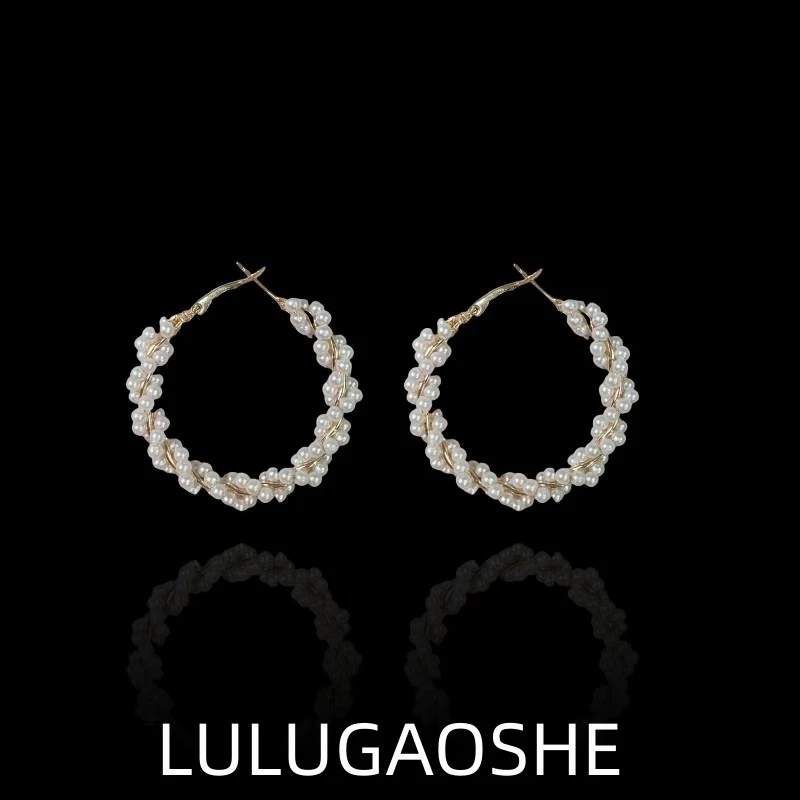 铜合金耳饰 c-2074高级轻奢气质圆圈耳环新款潮耳圈小众耳饰8562