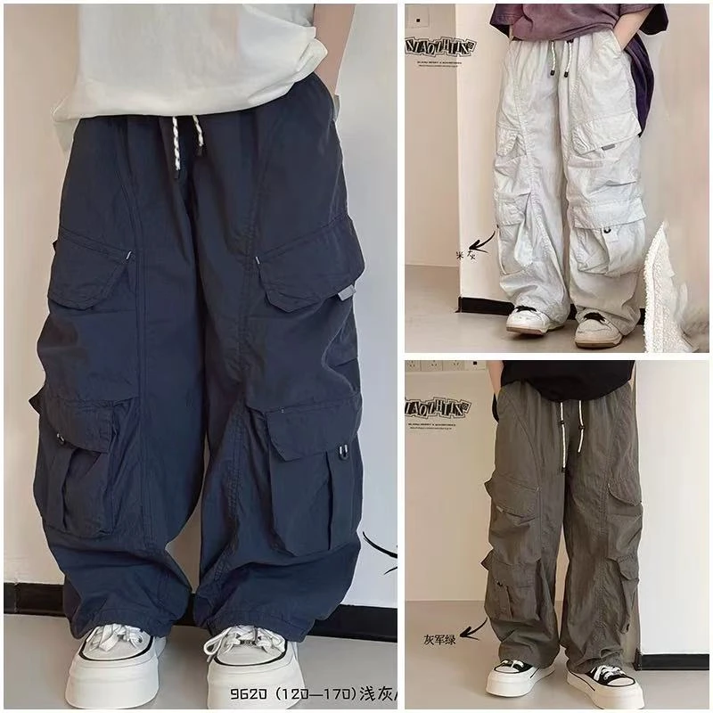 男童裤子儿童夏季冰感薄款防蚊裤夏装中大童宽松防蚊速干空调长裤