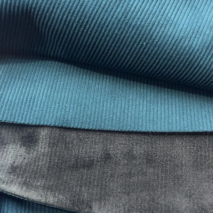 混纺孔雀蓝色灯芯绒2米