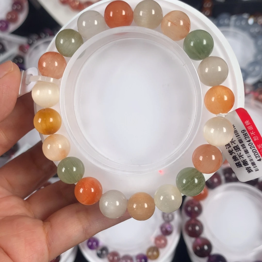 水晶手链未镶嵌稀有彩兔毛