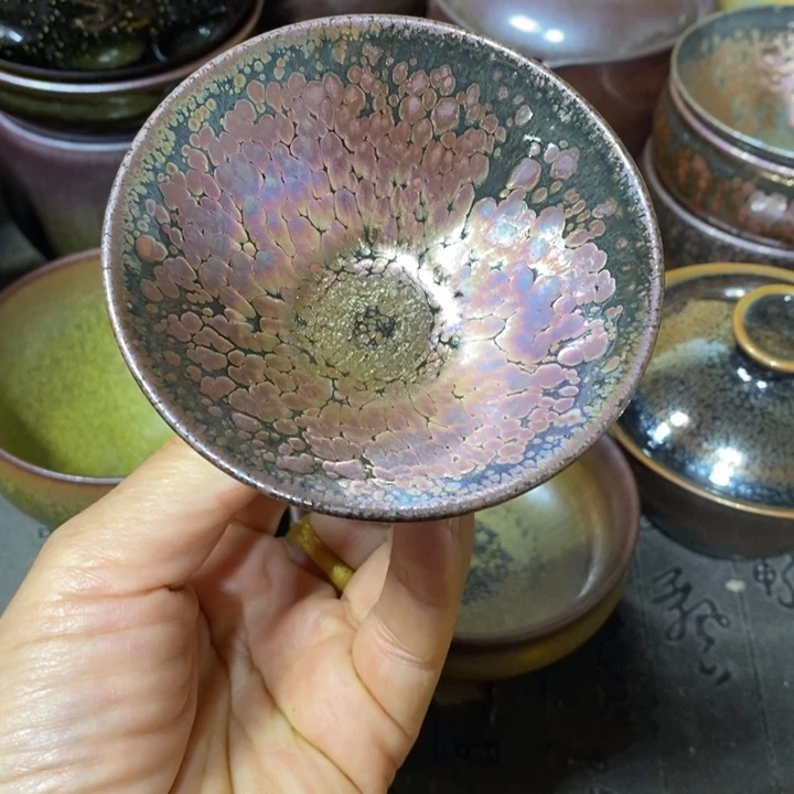 茶盏建阳建盏微瑕斗笠