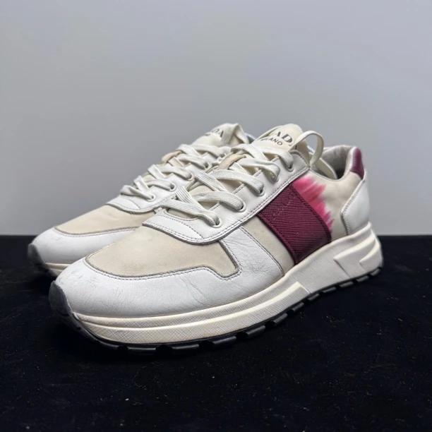 95新 Prada/普拉达 39码/uk6 双色拼接运动鞋
