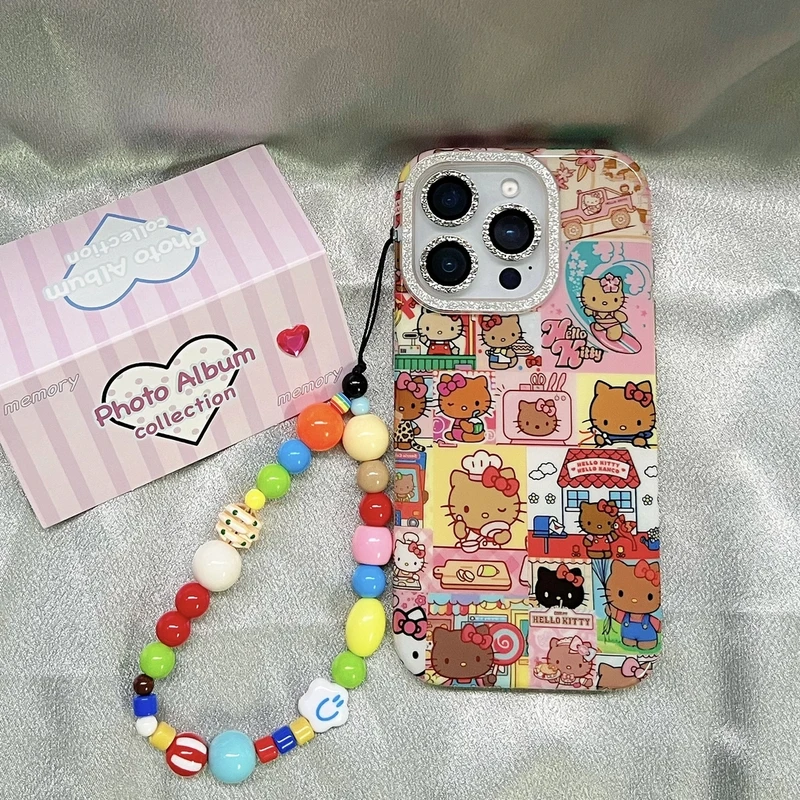 卡通做饭冲浪泳衣黑皮可爱猫咪适用iphone16proma苹果15p手机壳14