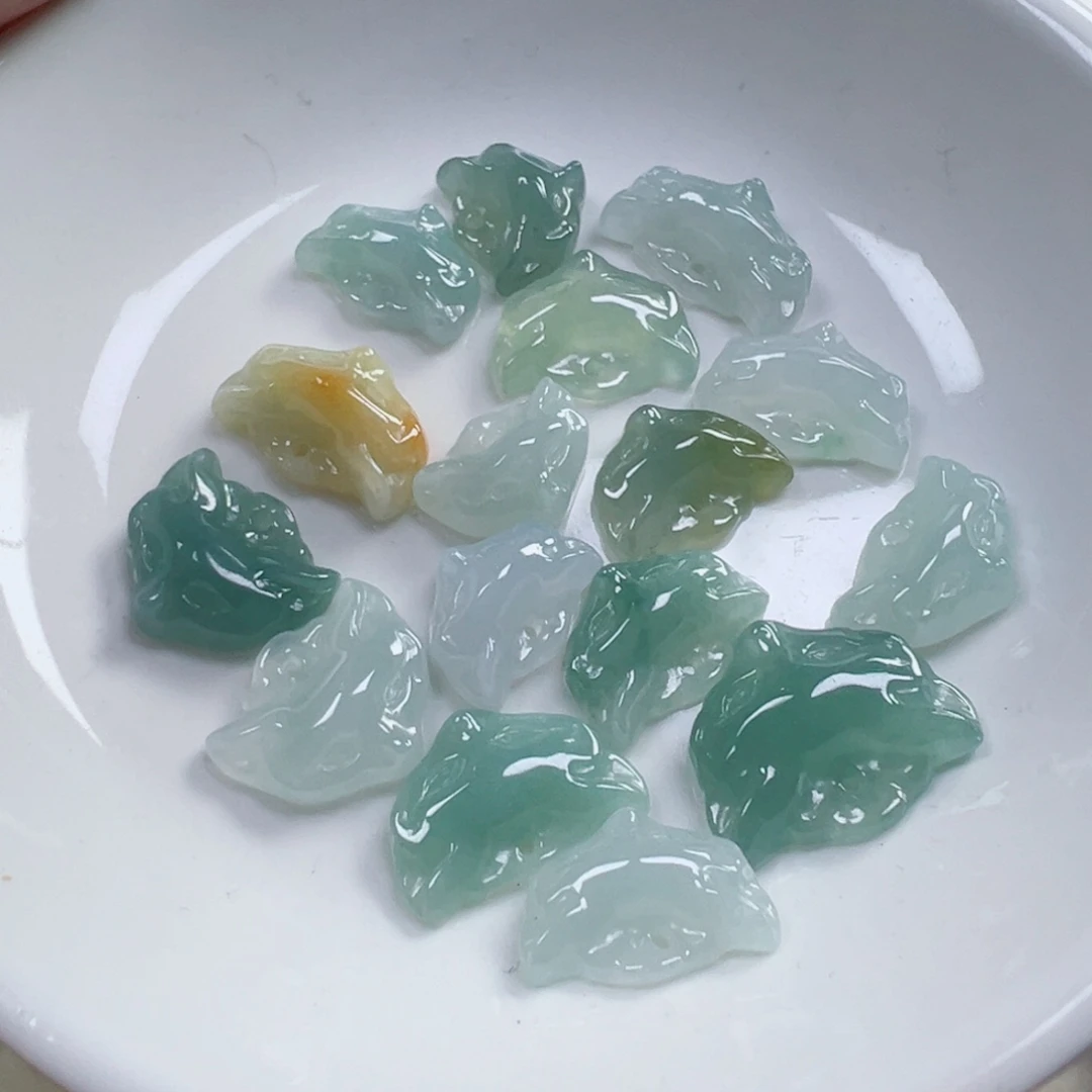 翡翠散珠狐狸面具一个多样性发货