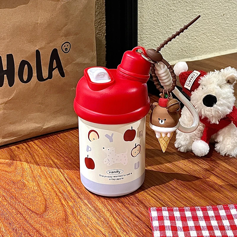 保温杯高颜值水杯女生小巧杯子便携可爱双饮吸管咖啡杯防摔便携