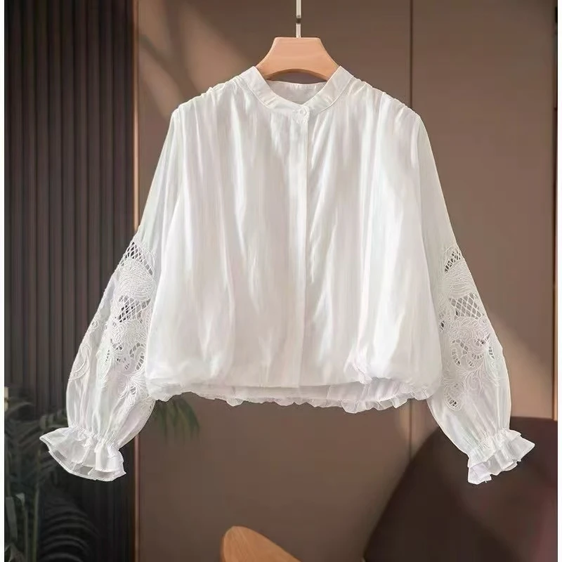 【TTE严选】2025春装高品质通花袖衬衫（0302-06）