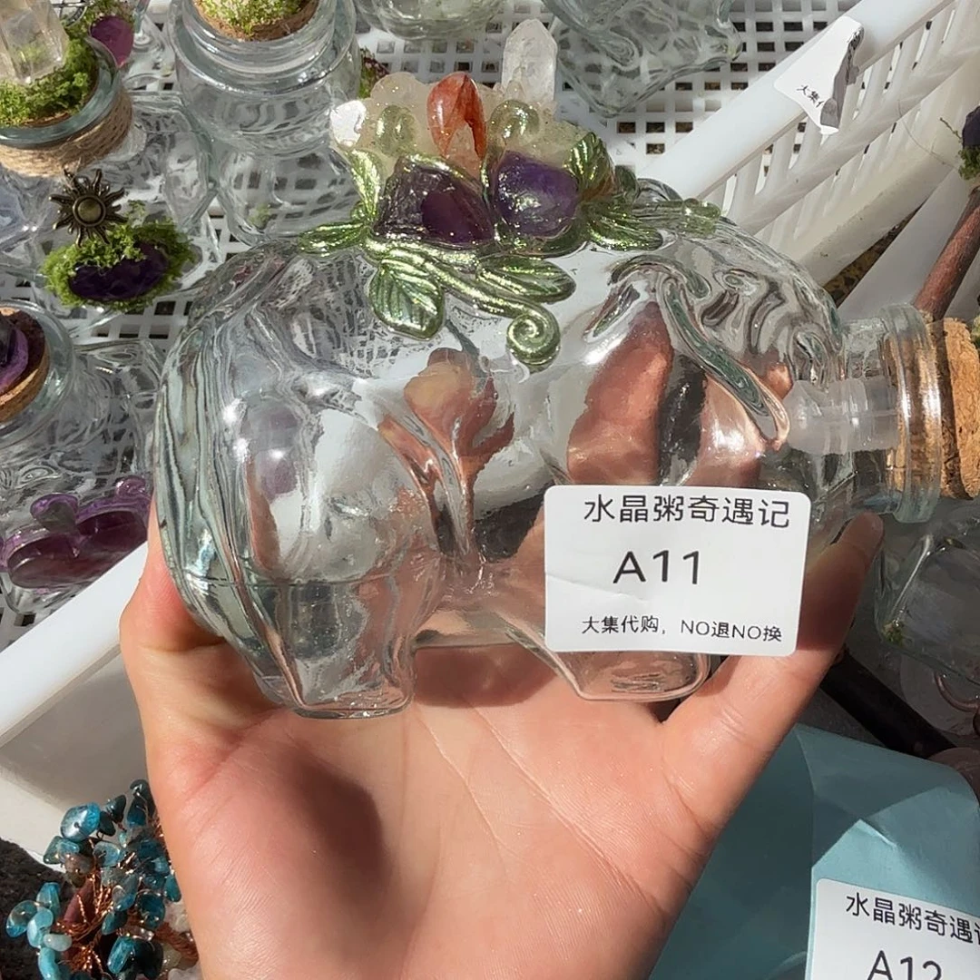 水晶手链22K金镶嵌百*女紫水晶