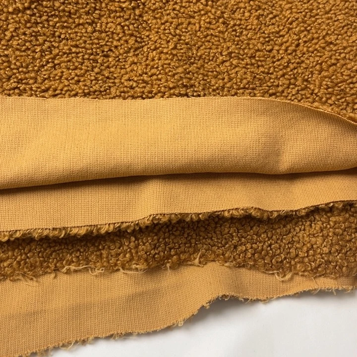 混纺焦糖色羊羔毛1米