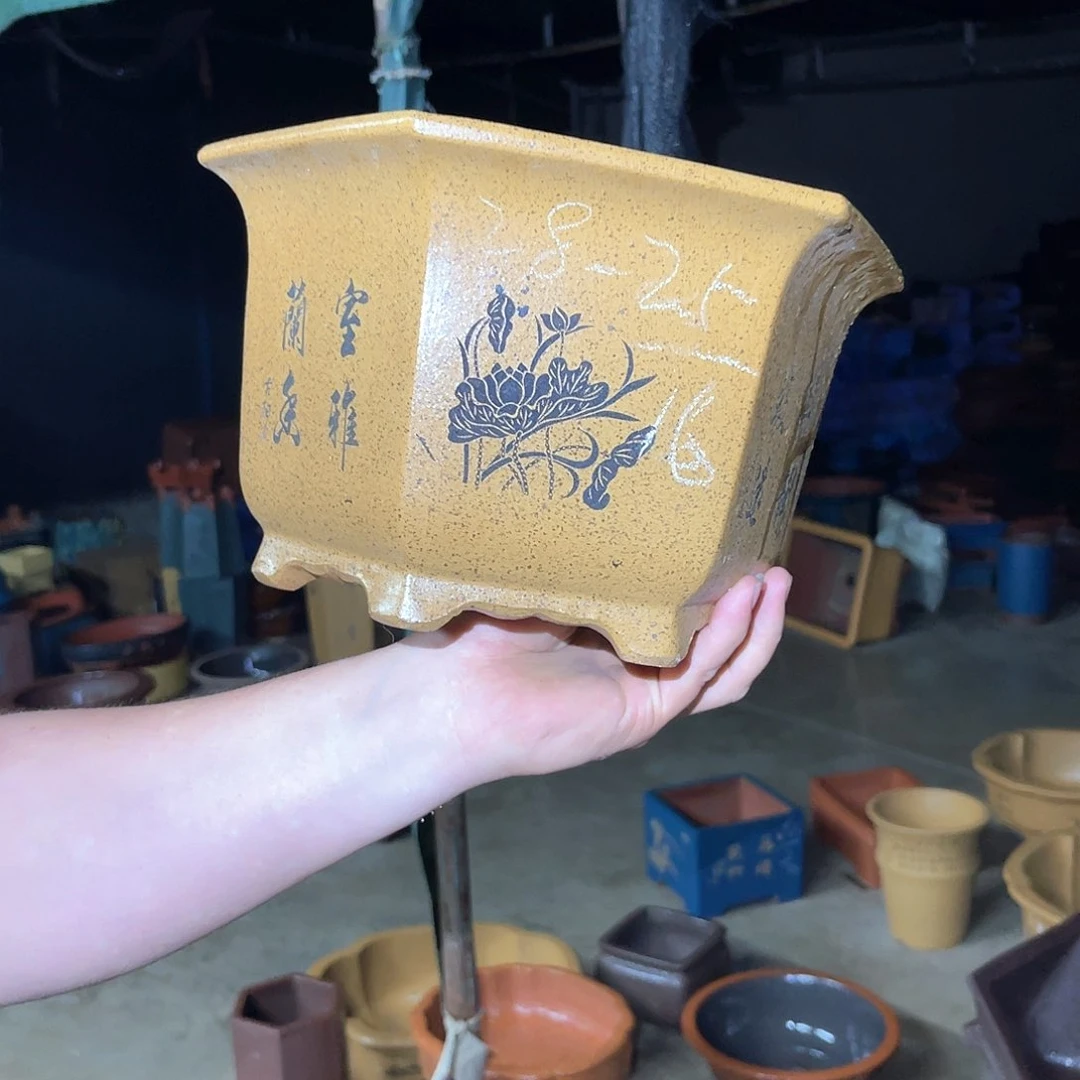 紫砂花盆紫砂等传统