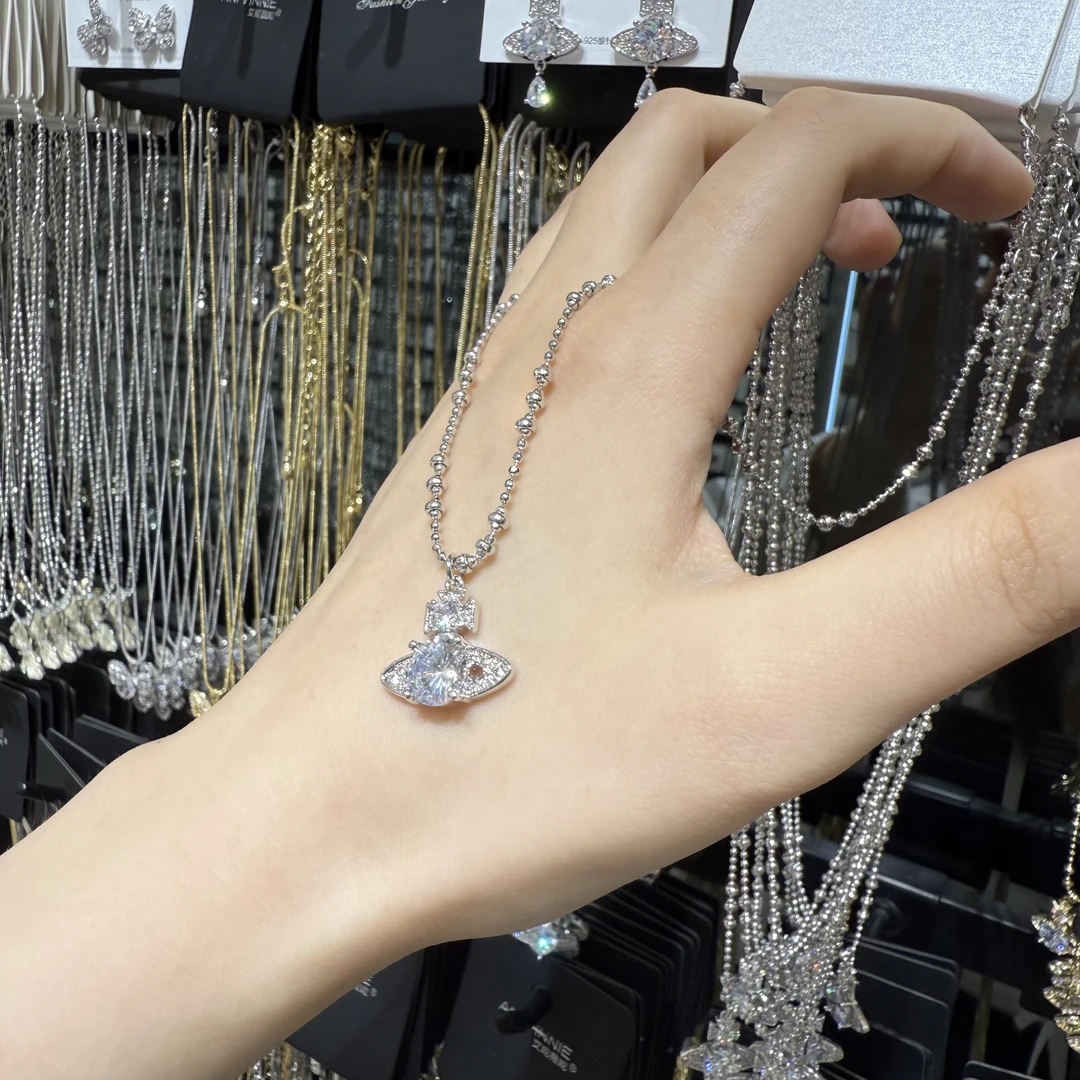 铜合金锆石项链 0748星球休闲链项链艾尼家高品质八星八箭