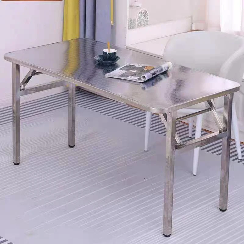 户外便携式折叠桌网红款长形不锈钢夜市使用无漆工艺金属材料桌子