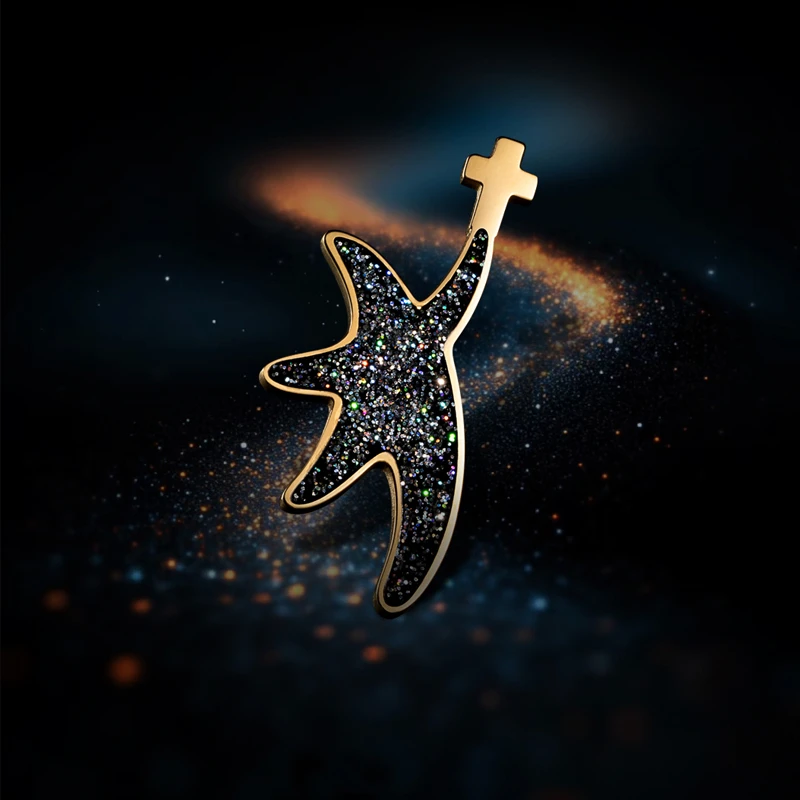 钛钢胸针-最美的祝福-原创无尽宠爱情侣星星礼物徽章勋章-艺先生