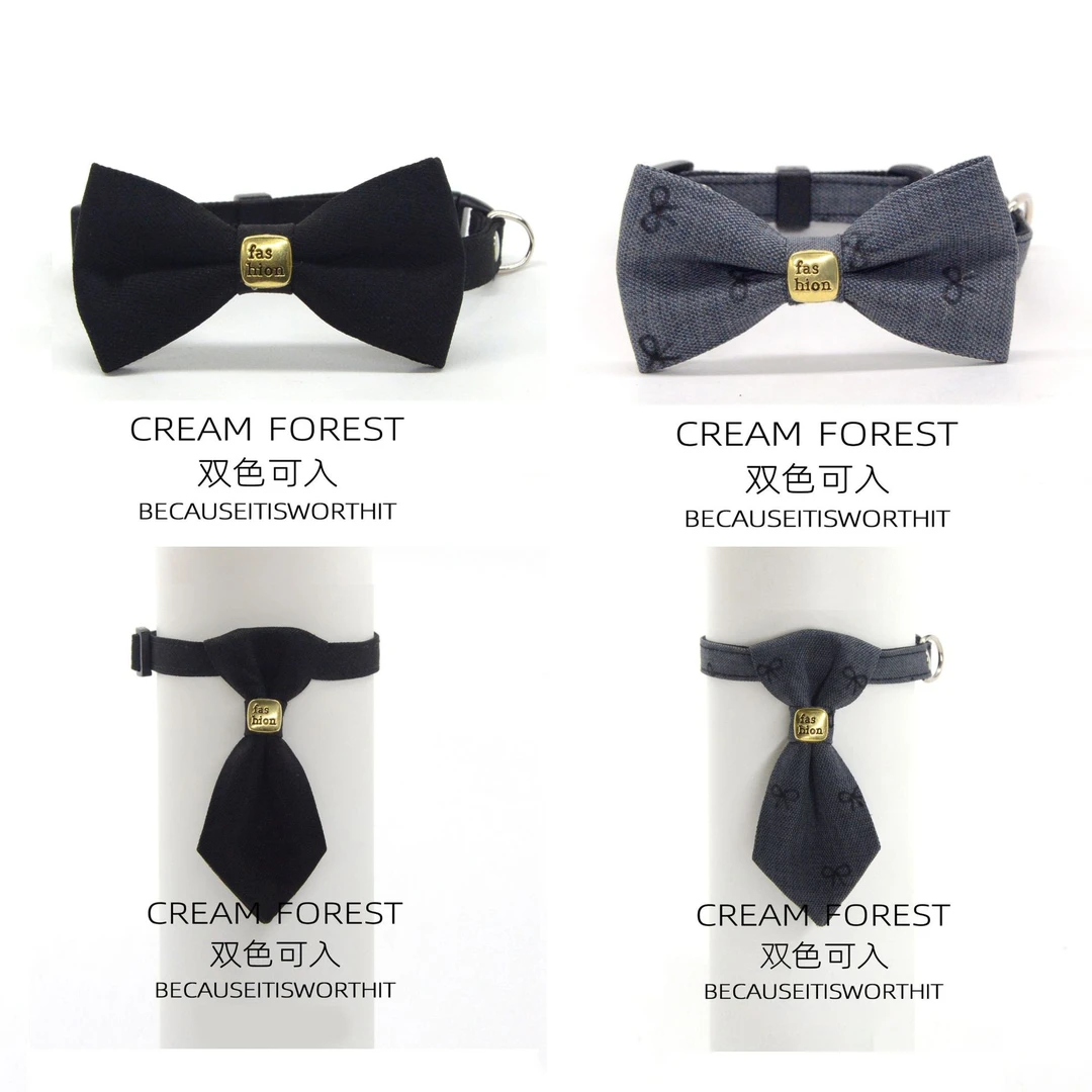 帅气绅士狗狗项圈猫咪脖圈气质领结宠物装饰品小型犬项链比熊英短