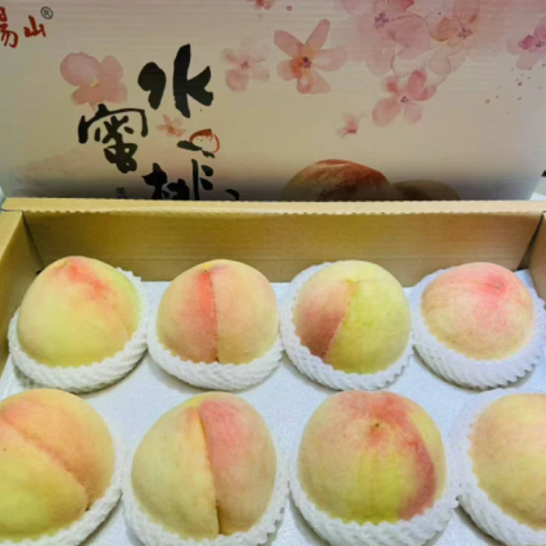 好吃的无锡湖景水蜜桃爆汁桃香四溢4-5两8个装江苏省