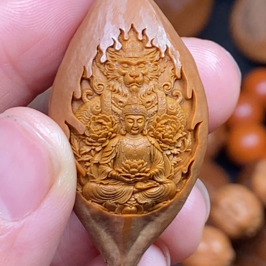 菩提籽类橄榄猴头核桃雕刻手串手链项链吊坠