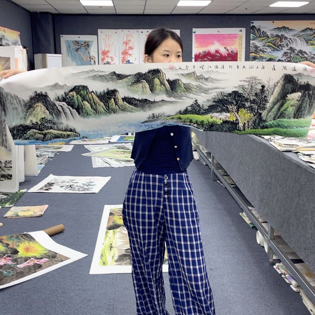 国画作品小姐姐放漏…