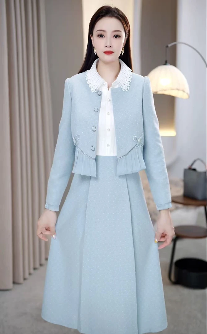 【依铭服饰】X251 # 早秋 2025 两件套  小香风 减龄 连衣裙