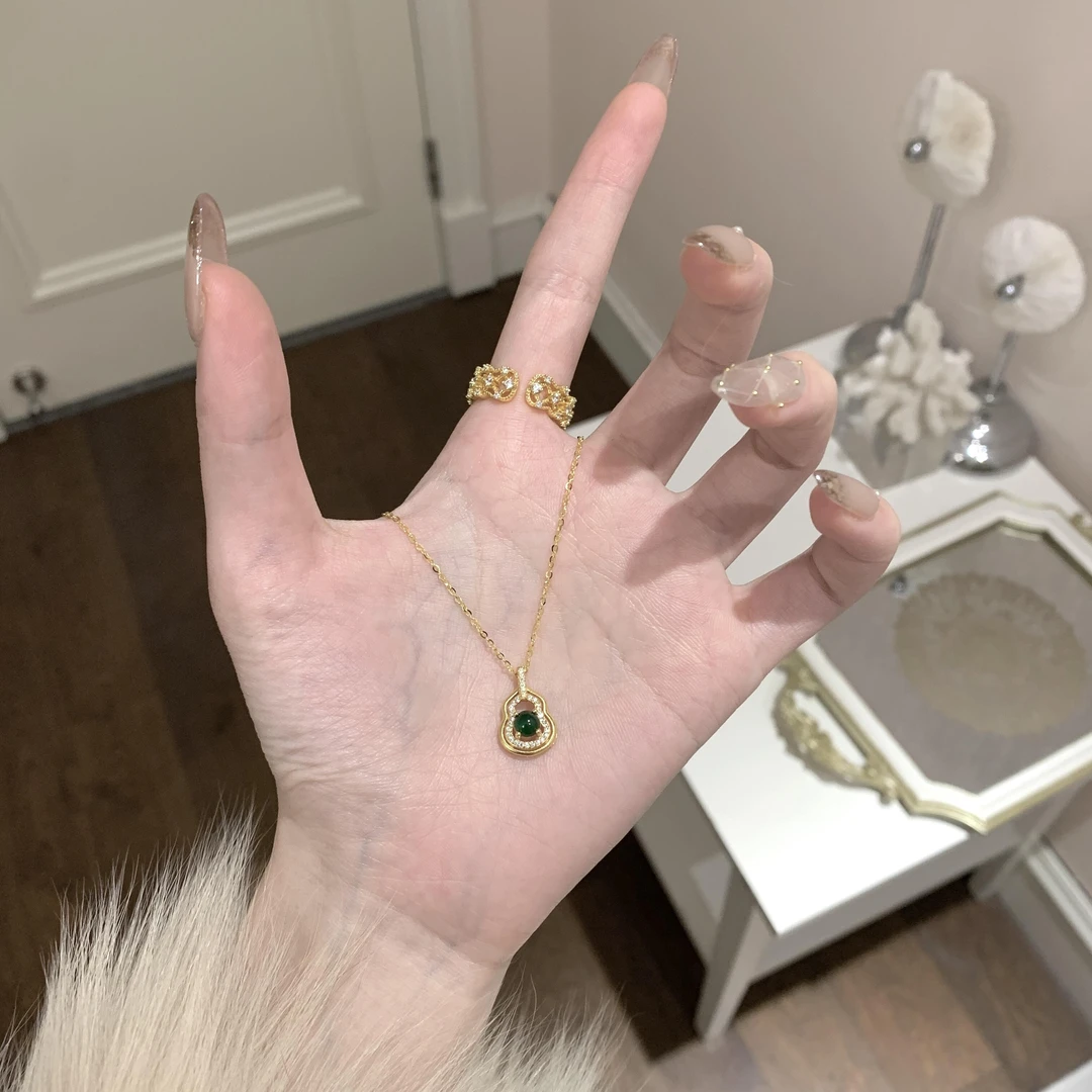 温柒 钛钢项链 新中式葫芦项链轻奢小众时尚高级精致设计感锁骨链