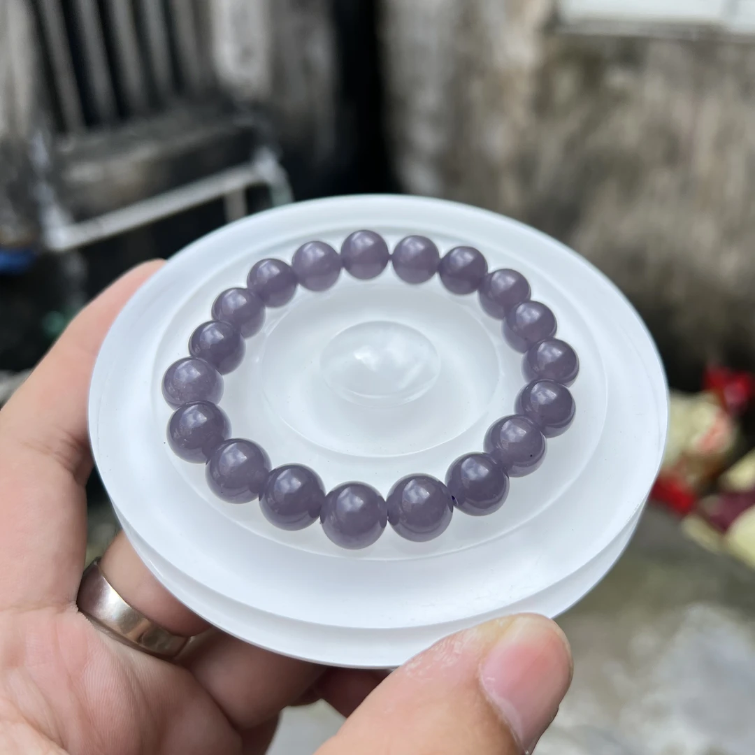 a585精品烟紫单圈卡10mm手串项链百搭