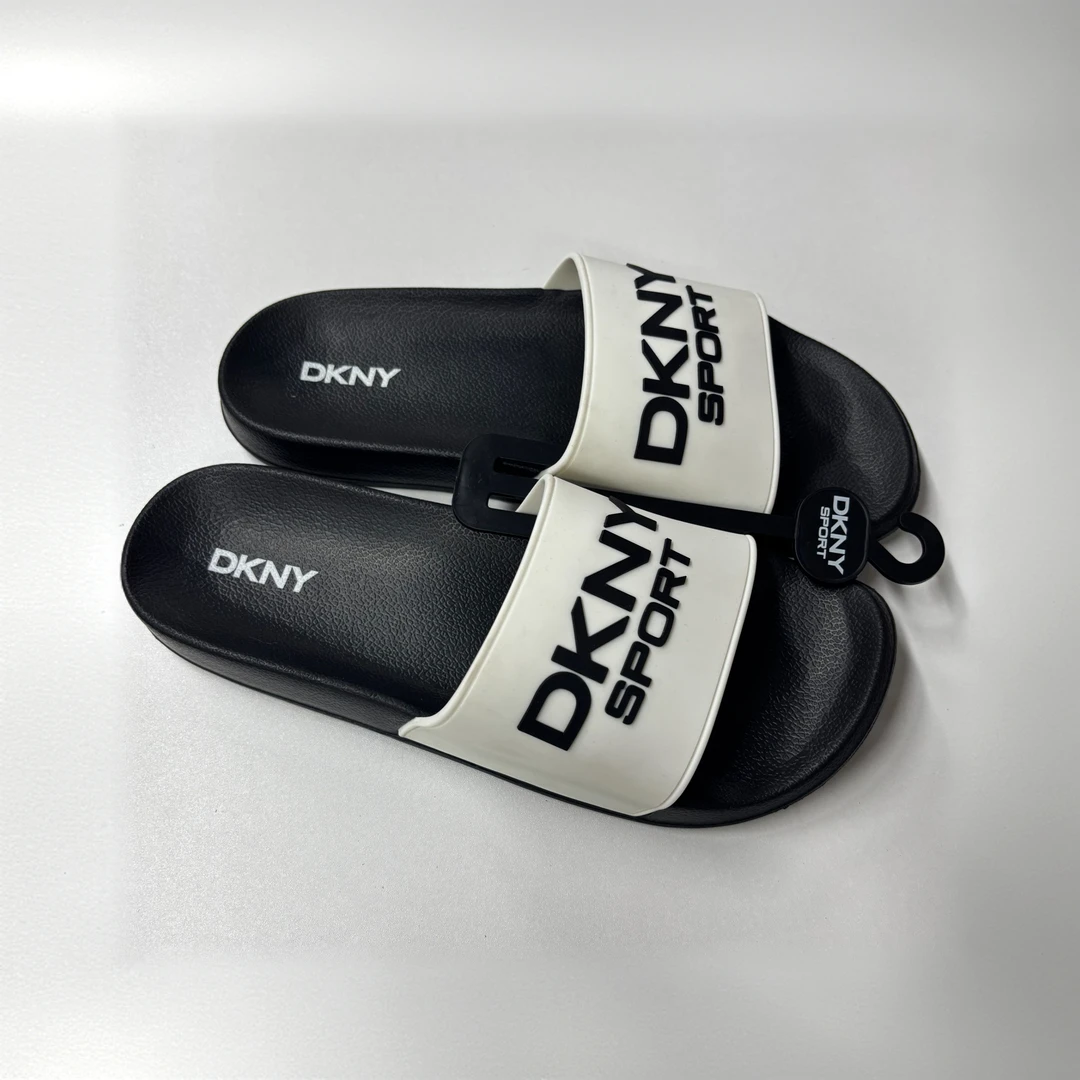 Dkny 原单正品 男鞋橡胶面可湿水 防滑橡胶大底 休闲时尚一字拖