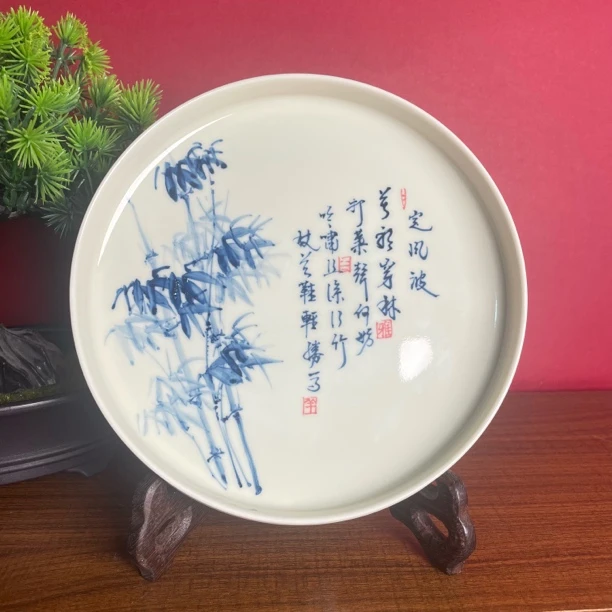 觅纤柴窑 定风波竹影壶承 MQ317