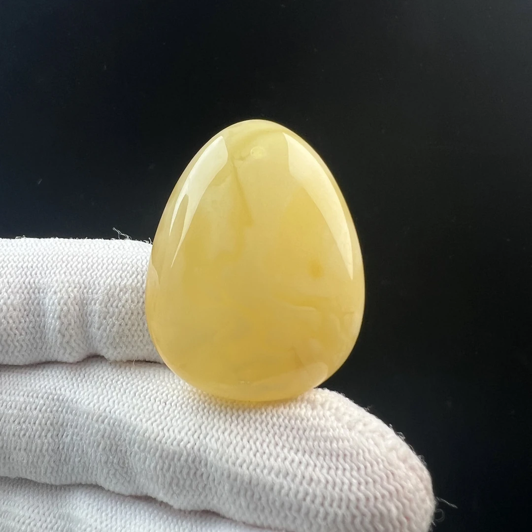 Y6600天然原矿蜜蜡 水滴牌 27*35*13mm抖音基地质检发货