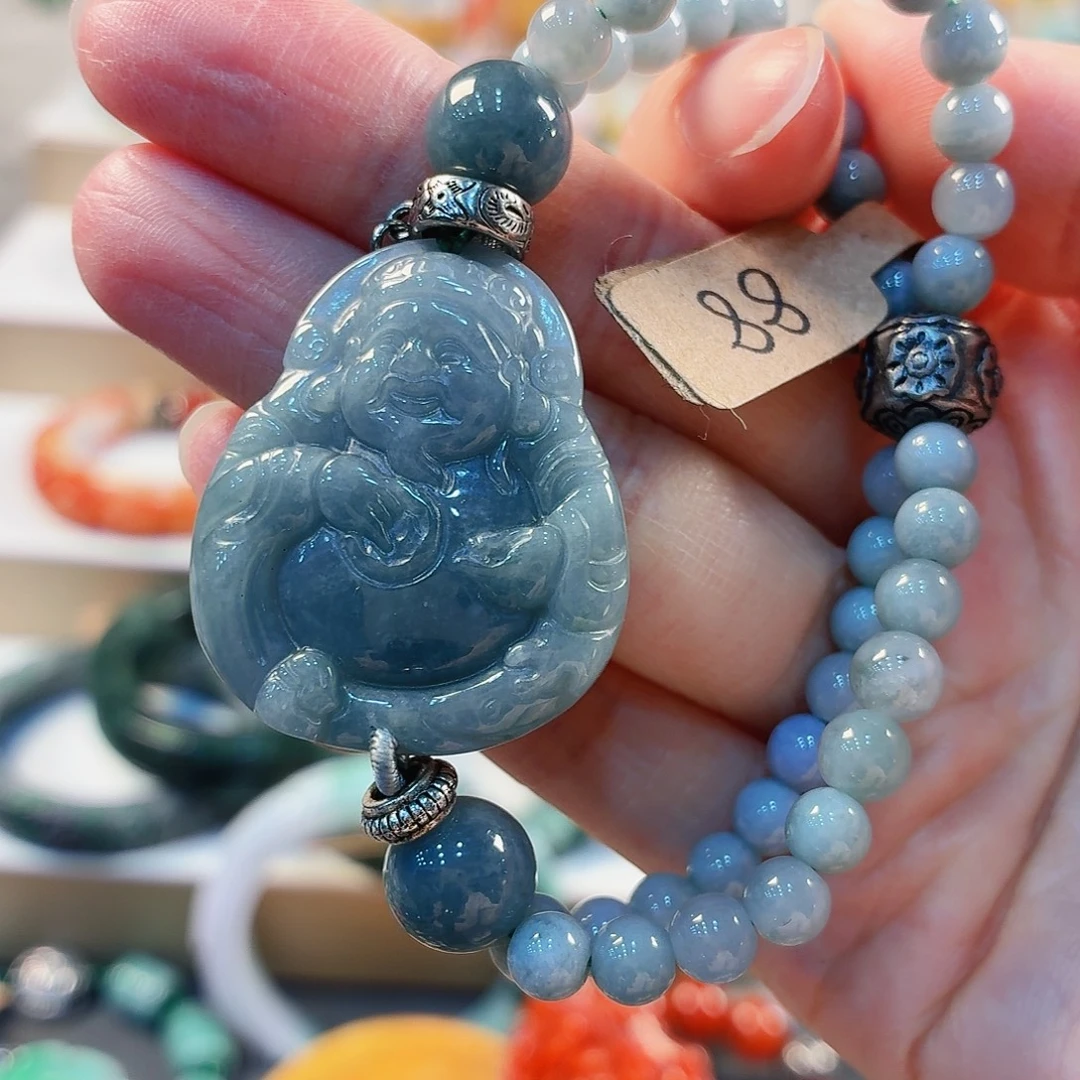 熬***手翡翠未镶嵌手链手串