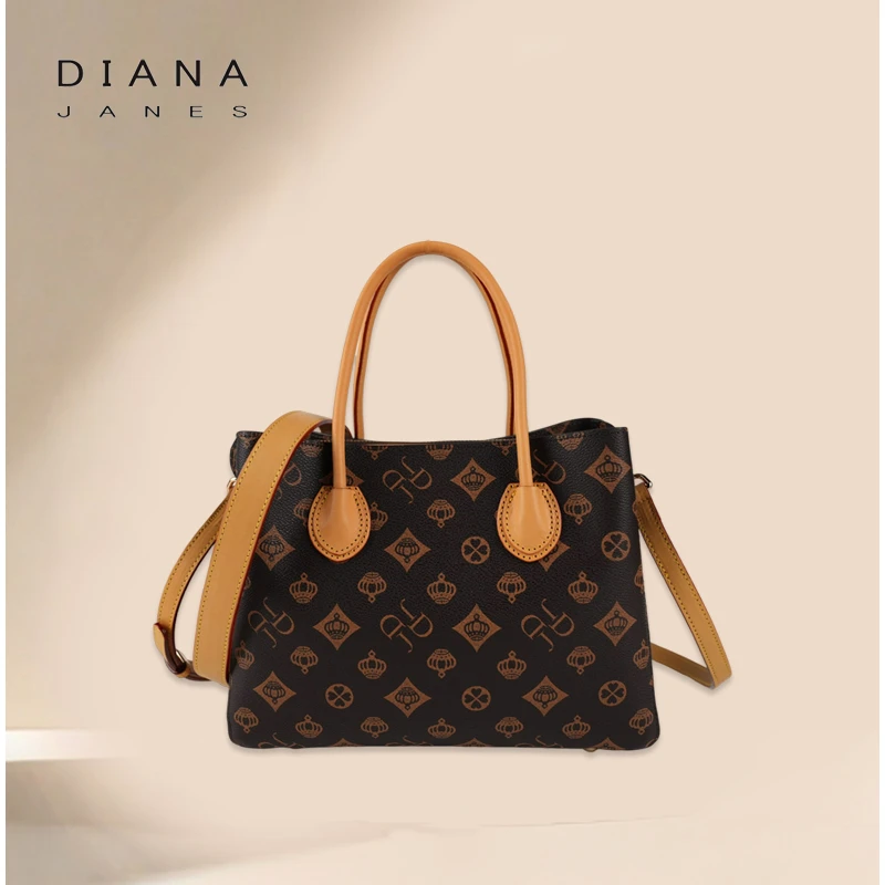 DIANA JANES手拿包女友包包通用潮流手提包大号水桶包菜篮印花