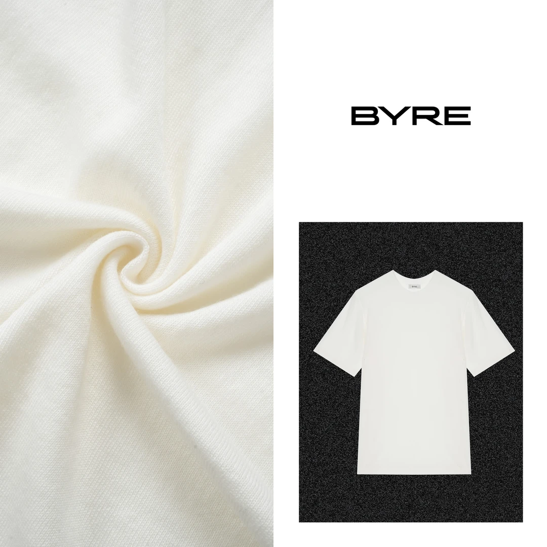 BY525 白色圆领羊毛半袖【干洗】