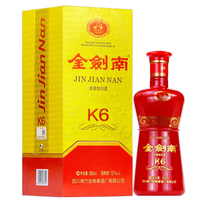 剑南春金剑南k6 浓香型白酒52度500ml*1