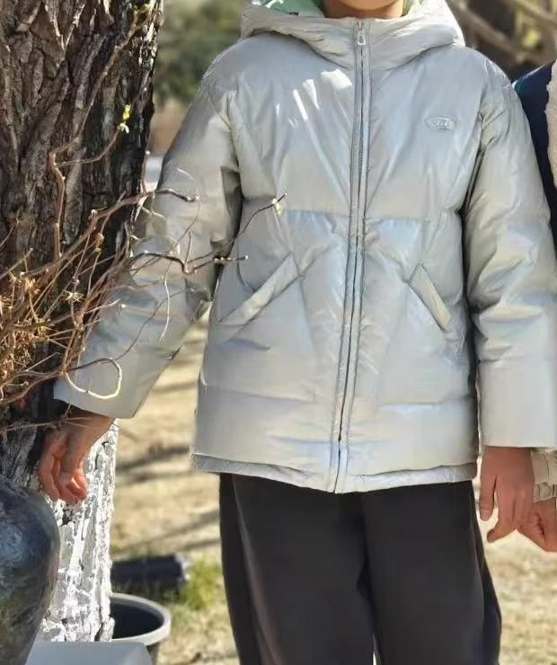 980【T0384】珠光感连帽羽绒服F0ACM4406