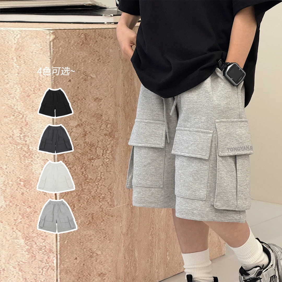 【黑标】男童夏季裤子新款中大童大口袋五分裤儿童运动短裤TY02955