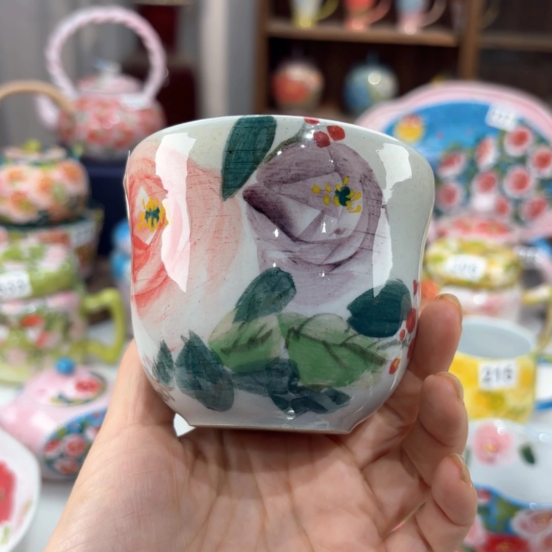 景德镇手绘高温釉下彩陶瓷茶具