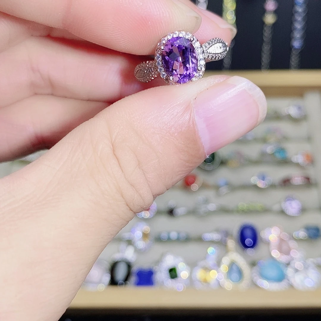 未镶嵌戒指紫晶459