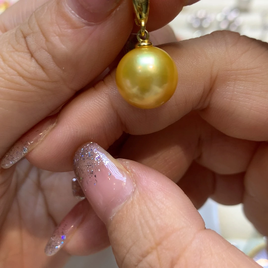 海水珍珠银S925镶嵌颈饰