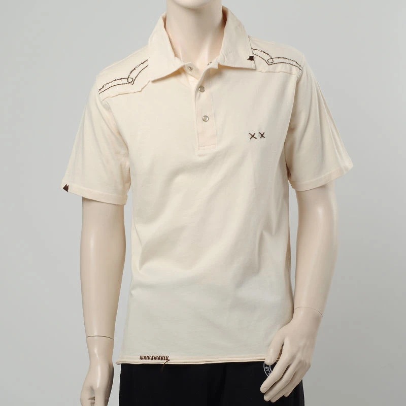 偏小款男短袖翻领polo衫剪标尾货尾单真品复古清仓出口外贸