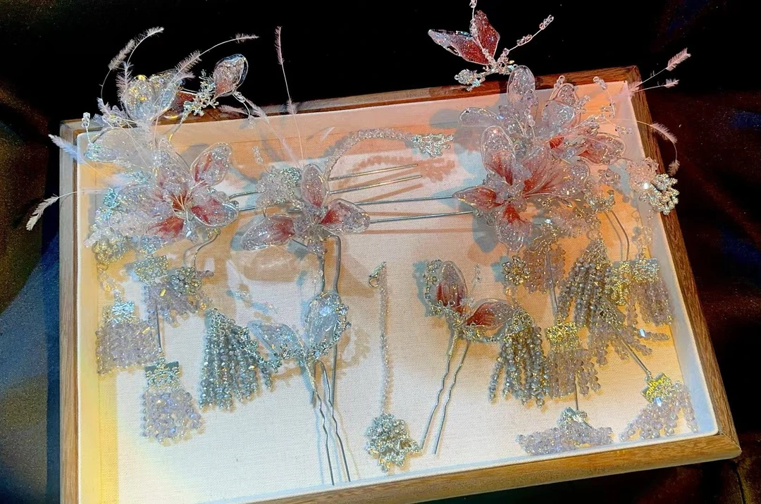 重工手作•【胭脂雪】2025新品中式新娘饰品