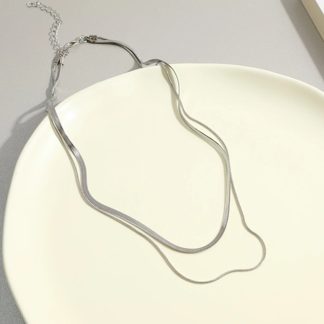 钛钢项链 气质ins时尚蛇骨链小众高级轻奢简约颈链百搭链子锁骨链
