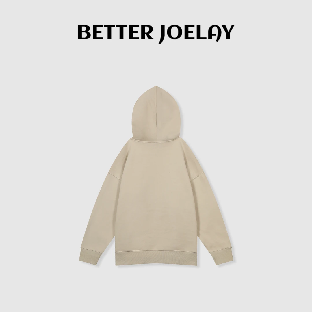BETTERJOELAY-薄绒【尼河日照】时尚宽松套头连帽卫衣KH1358