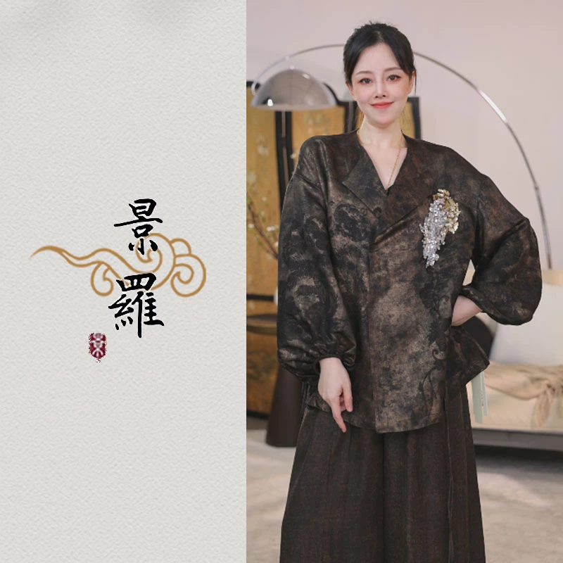 景罗新中式新国风休闲时尚气质中国风女士上衣G08013