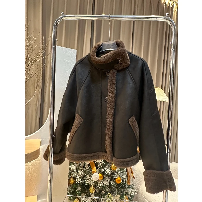 【年终福利 只出不进】介意勿拍 皮毛一体外套  5991