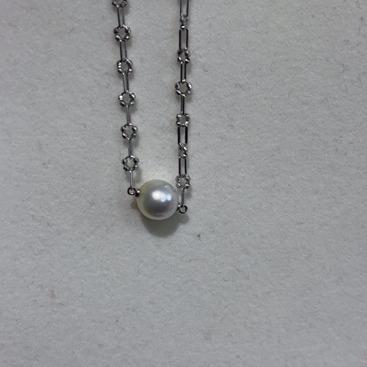 颈饰海水珍珠银S925镶嵌